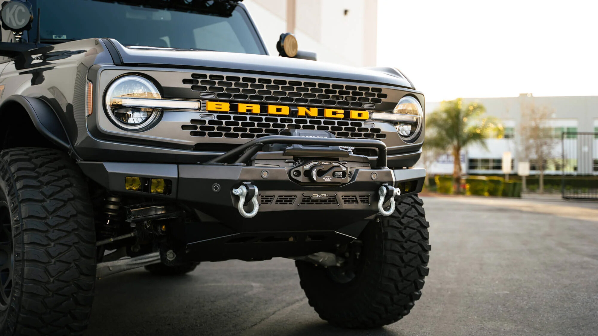 DV8 Offroad FBJL-09 Spec Series Winch Front Bumper for 21-26 Ford Bronco
