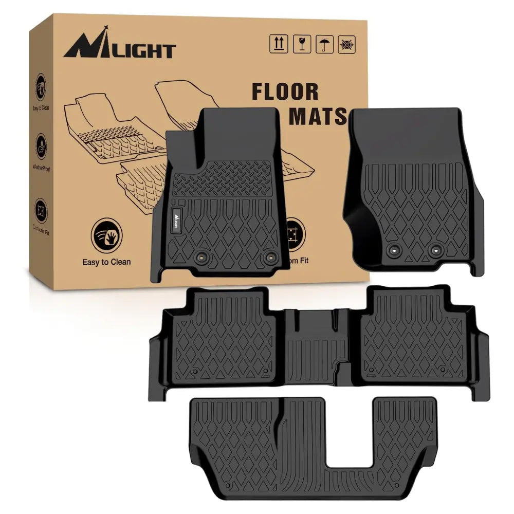 2021 2022 2023 2024 2025 Jeep Grand Cherokee L 7 Passenger TPE Floor Mats