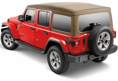 MOPAR 82215914AB Sunrider Soft Top Tan Twill with Tint for 18-25 Jeep Wrangler Unlimited JL