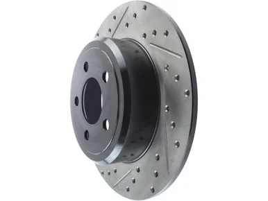 DISCONTINUED StopTech 127.63060R Sport Cross-Drilled & Slotted Right Rear 320mm Solid Disc Brake Rotor for 05-23 Challenger, Charger, Magnum & 300 2.7/3.5/3.6L
