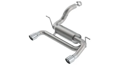 BORLA 11964 Axle-Back Exhaust ATAK Chrome Tips for 18-24 Jeep Wrangler JL 2.0L