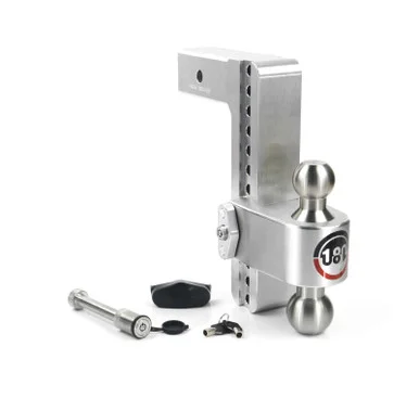 Weigh Safe LTB10-2-KA 180 Hitch 2-1/2″ Receiver 10″ Drop Stainless Balls & Keyed Alike Hitch Locking Pin