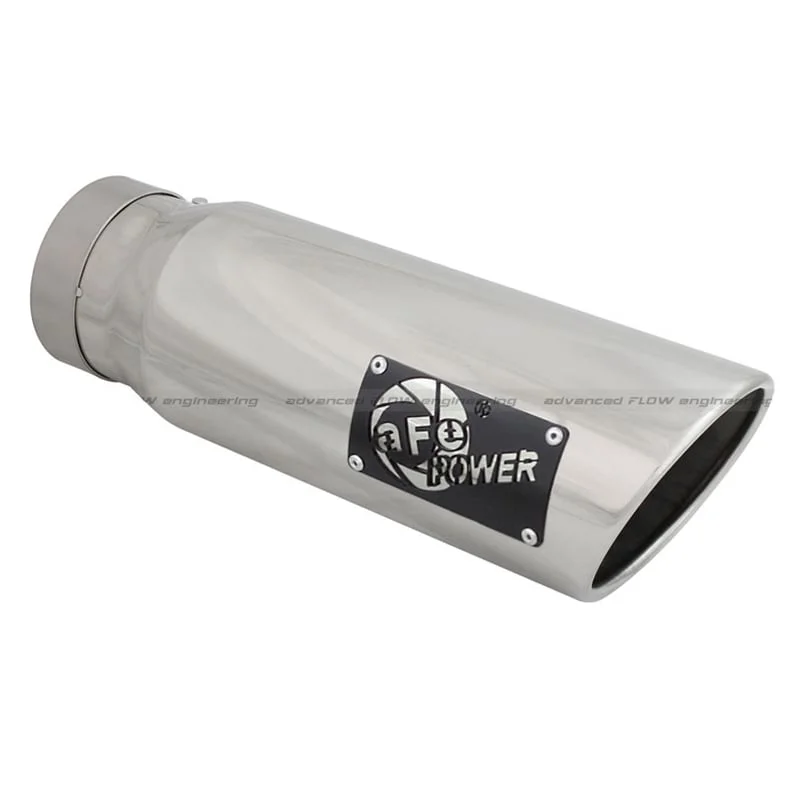 AFE Polished Stainless Steel Rolled Angle Cut 4″ x 5″ x 15″ Exhaust Tip