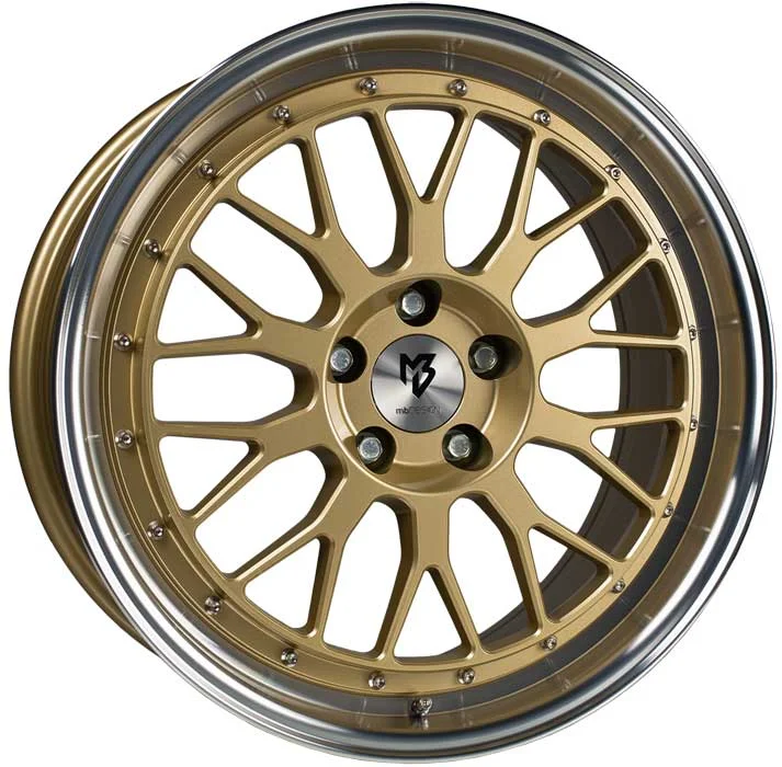 MB Design LV1 7,5×18 ET38 5×100 18 Inch wheel gold polished