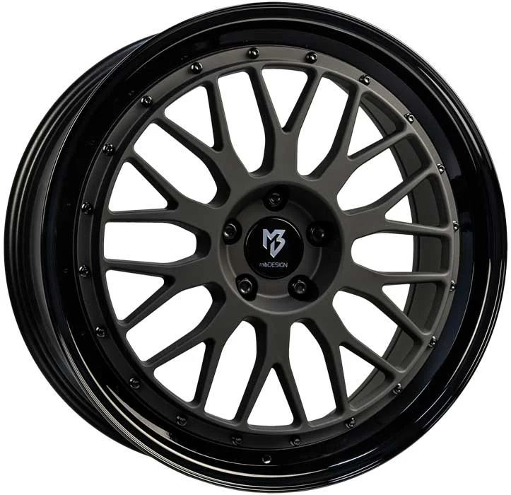 MB Design LV1 8,5×20 ET45 5×112 20 Inch wheel black matt / black glossy