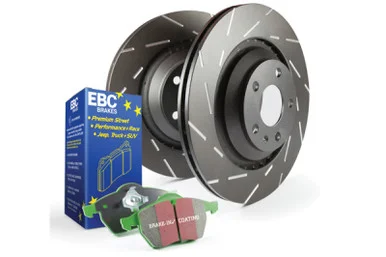 EBC S2KR2543 S2K Greenstuff Pad & USR Rotor Rear Kit for 12-21 Jeep Grand Cherokee SRT8 6.4L, SRT 392, Trackhawk, 18-24 Durango SRT 392, 2021 & 23-26 SRT Hellcat 6.2L