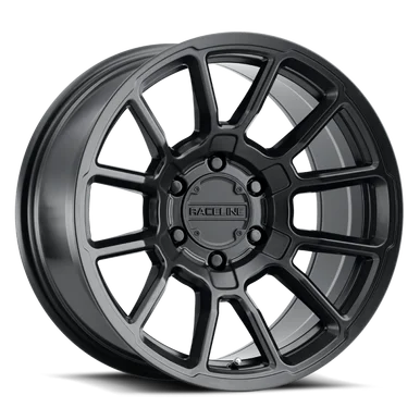 Raceline 950B-68012-00 950B Gauge Satin Black 16×8 5×4.5 4.5″ Backspace Wheel for 84-06 Jeep Cherokee XJ, Comanche MJ, Grand Cherokee ZJ, Wrangler YJ & TJ