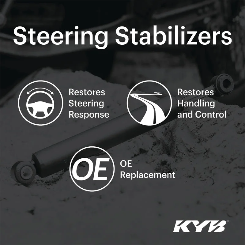 KYB Shocks & Struts Steering Stabilizers Front 18-23 Jeep Wrangler JL / 20-23 Gladiator