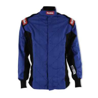 DISCONTINUED RaceQuip 131923RQP Single-Layer Fire Suit Jacket Chevron Blue Medium