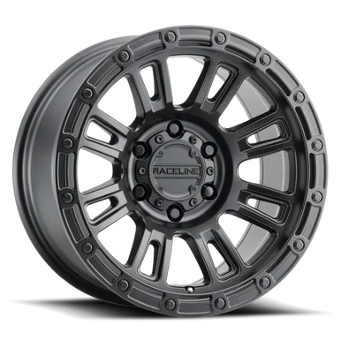 Raceline 956B-78012+30 956BS Compass Satin Black 17×8 5×4.5 5.68″ Backspace Wheel for 84-06 Jeep Cherokee XJ, Comanche MJ, Grand Cherokee ZJ, Wrangler YJ & TJ