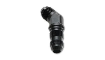 Vibrant -4AN Bulkhead Adapter 45 Degree Elbow Fitting – Anodized Black Only vib10601