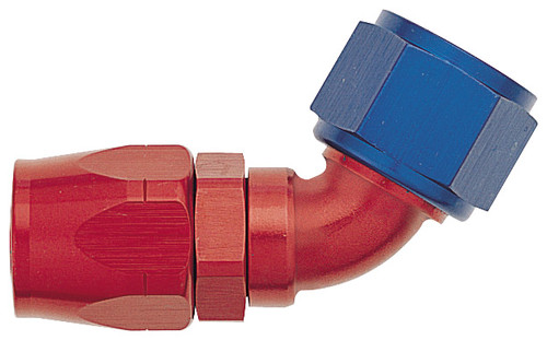XRP 206006 60 Degree Double Swivel -6AN Female Hose End Red/Blue Anodized - Each