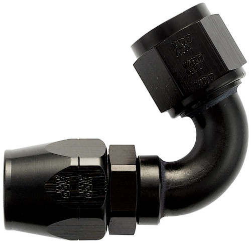 XRP 212008BB 120 Degree Double Swivel -8AN Female Hose End Black Anodized - Each
