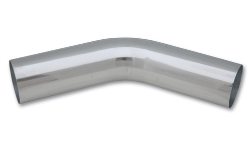 Vibrant 2157 45 Degree Air Intake Tube 6061 Polished Aluminum - 1.75" - 6" Legs