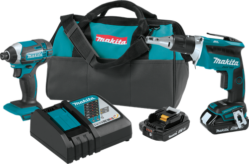 18V LXT™ Lithium-Ion Compact Cordless 2-Pc. Combo Kit (2.0Ah), Motor delivers, XT262R