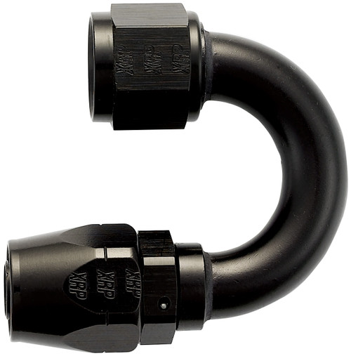 XRP 218008BB 180 Degree Double Swivel -8AN Female Hose End Black Anodized - Each