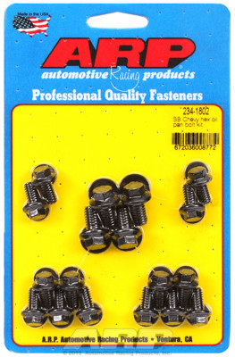 ARP 234-1802 Oil Pan Bolt Kit - Small Block Chevy - Hex Head - Black Oxide