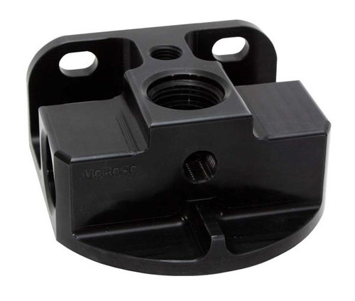 Moroso 23763 Remote Oil Filter Mount - For Chevy Style Filters - Billet 12AN