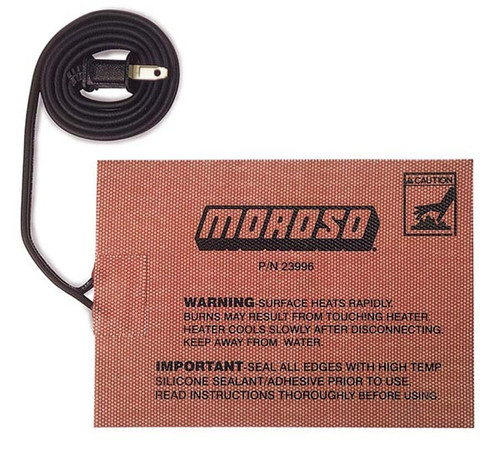 Moroso 23996 External Engine Heating Pad - 110V - 400W - Adhesive - 7" x 5"