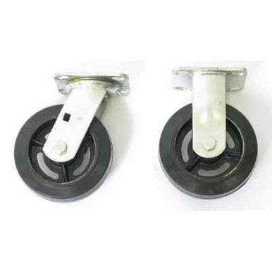 Wesco 6 IN x 2 IN Moldon Rubber Caster Set