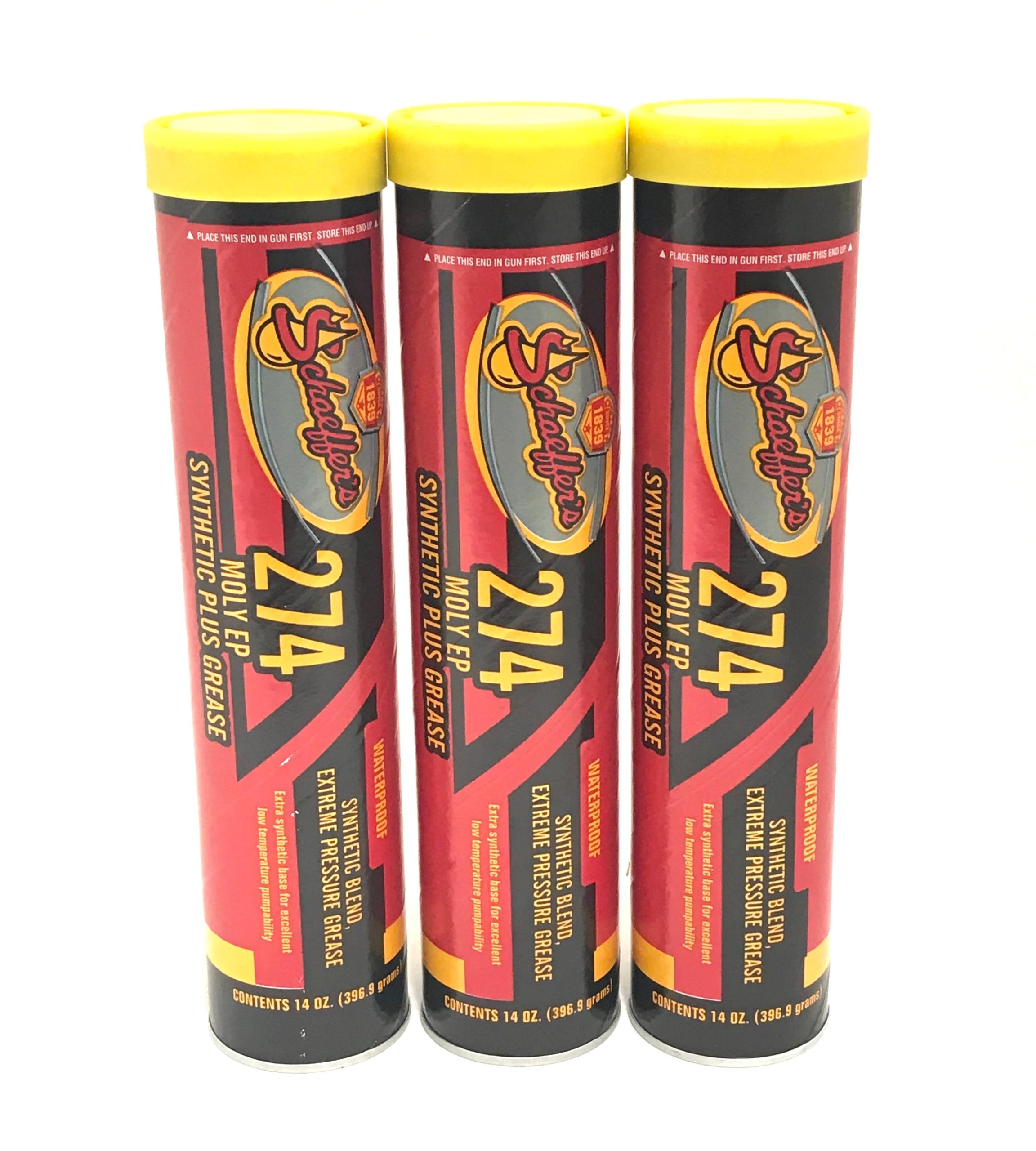 Schaeffer's 274-3 PACK Moly Extreme Pressure Synthetic Plus Waterproof Grease - 14 oz tube