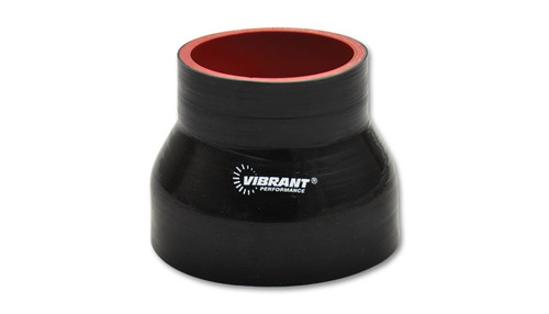 Vibrant 2775 4 Ply Silicone Hose Coupler Adapter 3" ID x 4" ID - 3"L - Black