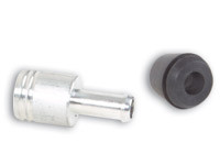 Vibrant 2897 Aluminum Vacuum Nipple w/ Grommet for Air Intake Tubes - 19mm OD