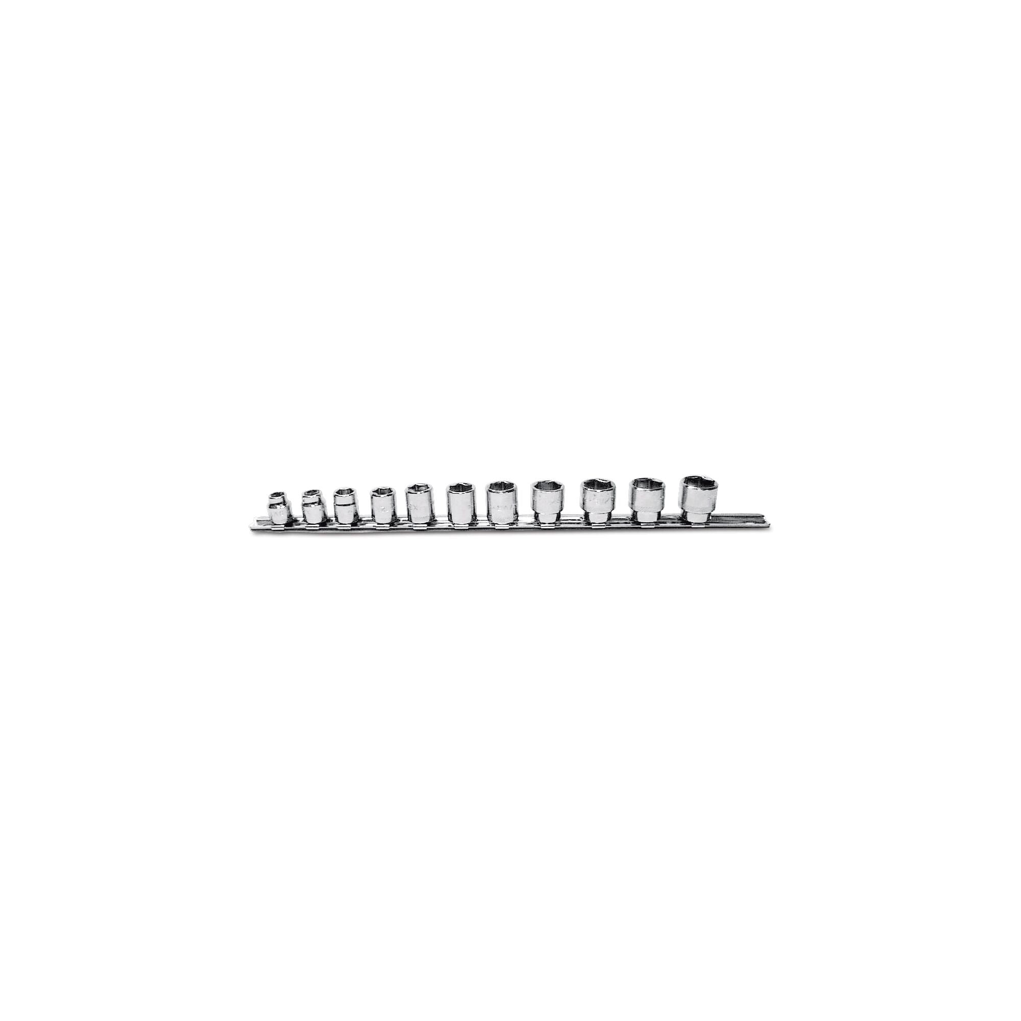 11-PC. 3/8" Drive Metric Super-Short Socket Set - 6-PT.