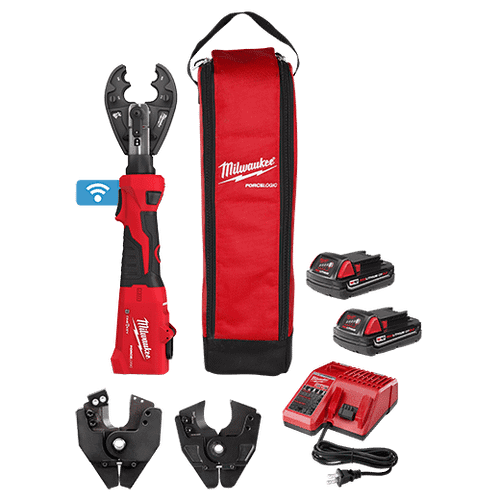 M18" FORCE LOGIC™ 6T Linear Utility Crimper Kit w/ BG-D3 Jaw & Cutting Jaws