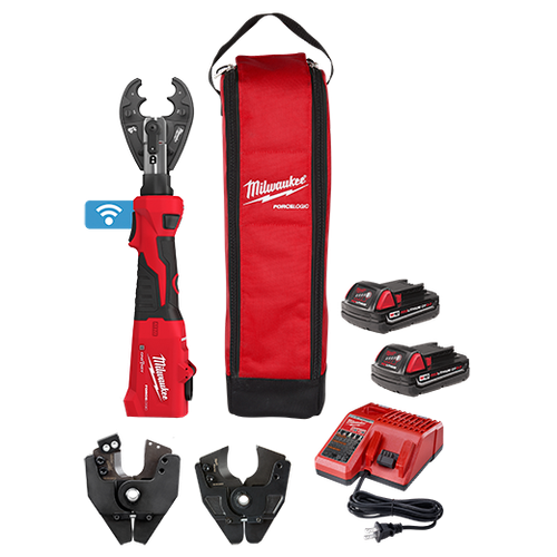 M18" FORCE LOGIC™ 6T Linear Utility Crimper Kit w/ O-D3 Jaw & Cutting Jaws
