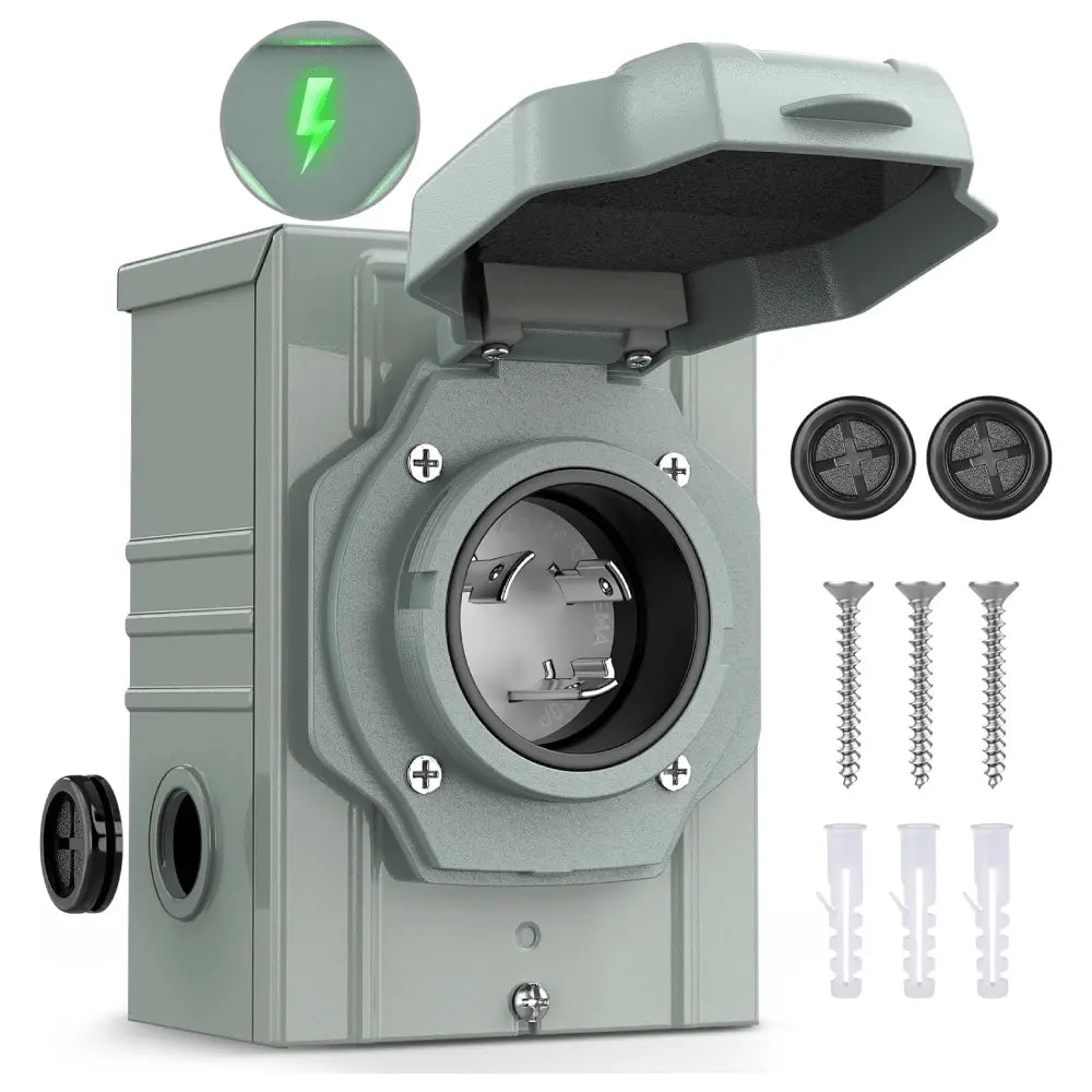 30 Amp 3 Prong Generator Power Inlet Box