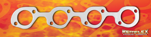 Remflex 3043 Exhaust Header Gasket Ford Small Block w/ Kooks Adapter Plate Round