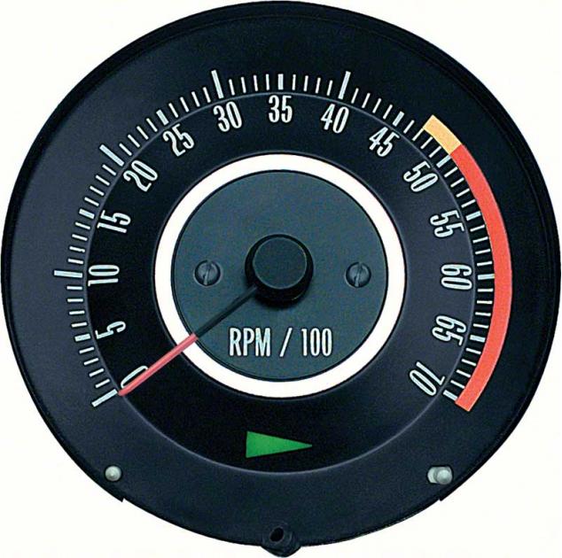 1967 Camaro, Tachometer, with 5000 Red Line, 327ci, GM Licensed