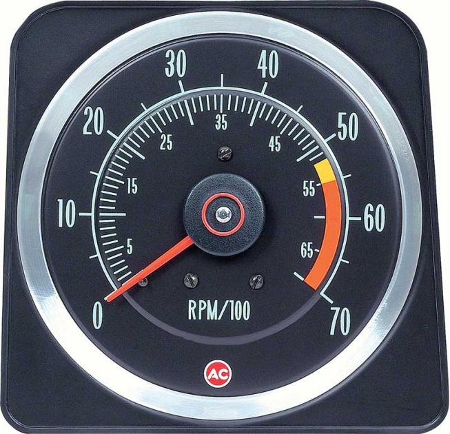 1969 Camaro, Tachometer, 5500 Red Line, 396/325 HP, 396/350 HP, 5500 x 7000, GM Licensed