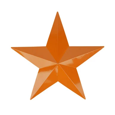 36″ Burnt Orange Country Rustic Star Outdoor Patio Wall Decoration