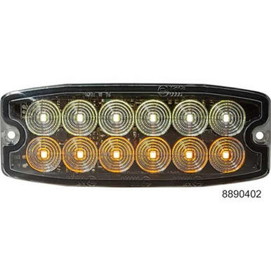 Buyers Dual Row Ultra Thin 5 Inch LED Strobe Light - Amber/Clear