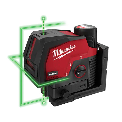 M12" Green Cross Line and Plumb Points Laser