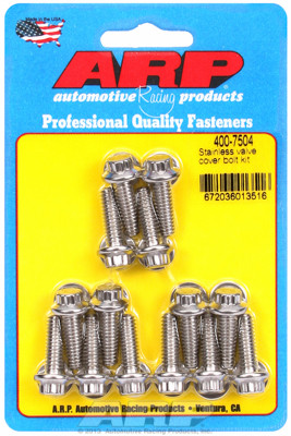 ARP 400-7504 Stainless Valve Cover Bolt Kit 12pt Head - 14pc - .812" UHL BBC/Ford