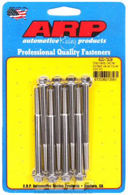 ARP 400-7509 Stainless Steel Valve Cover Bolt Kit Hex Head - 8pc Centerbolt SBC