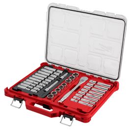 Milwaukee 47pc 1/2" Drive Ratchet & Socket Set with PACKOUT Low-Profile Organizer
