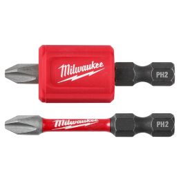 Milwaukee SHOCKWAVE Impact Duty Magnetic Attachment and PH2 Bit Set - 3PC
