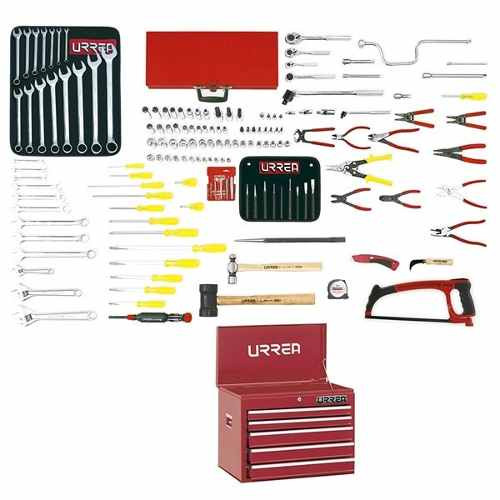 URREA 156 pc Metric industrial intermediate sets with toolbox #99431M