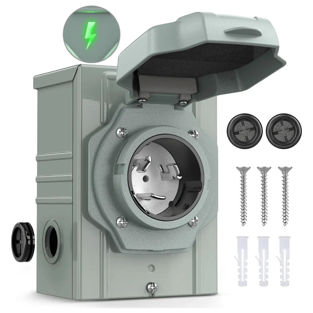 50 Amp 3 Prong Generator Power Inlet Box