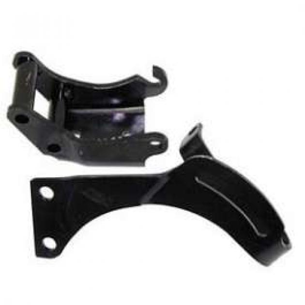 Camaro Power Steering Pump Cradle Bracket & Rear Brace Set,302 & 350ci, 1967-1968