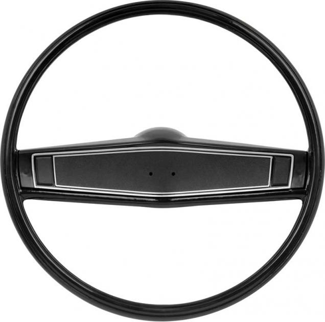 1969-70 Steering Wheel Kit, Black, with Black Steering Wheel Shroud