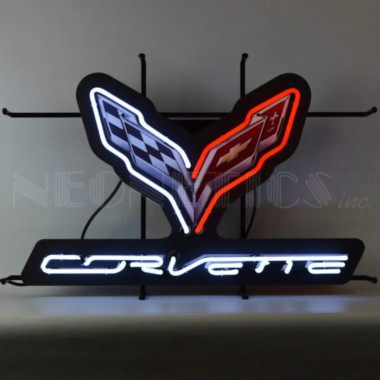 Neonetics 5C7COR Corvette C7 Stingray Neon Sign With Backing