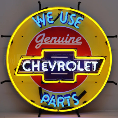 Neonetics 5CHVBK Chevy Parts Neon Sign With Backing