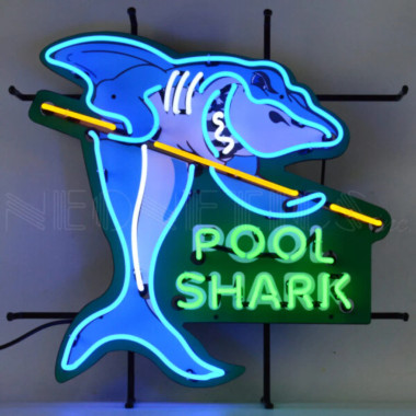 Neonetics 5SHARK Pool Shark Neon Sign With Backing