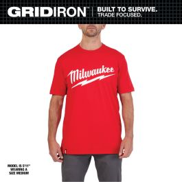 Milwaukee Heavy Duty Tee - Short Sleeve Logo Red - XL