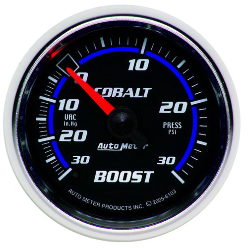 AutoMeter 6103 Cobalt Mechanical Boost/Vacuum Gauge